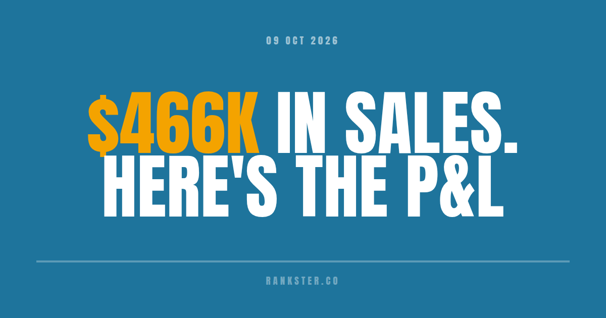 $466K in sales. Here's the P&L