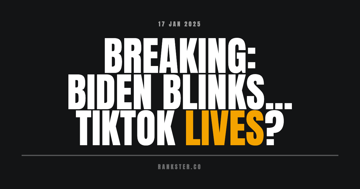 🚨 BREAKING: Biden Blinks... TikTok Lives?