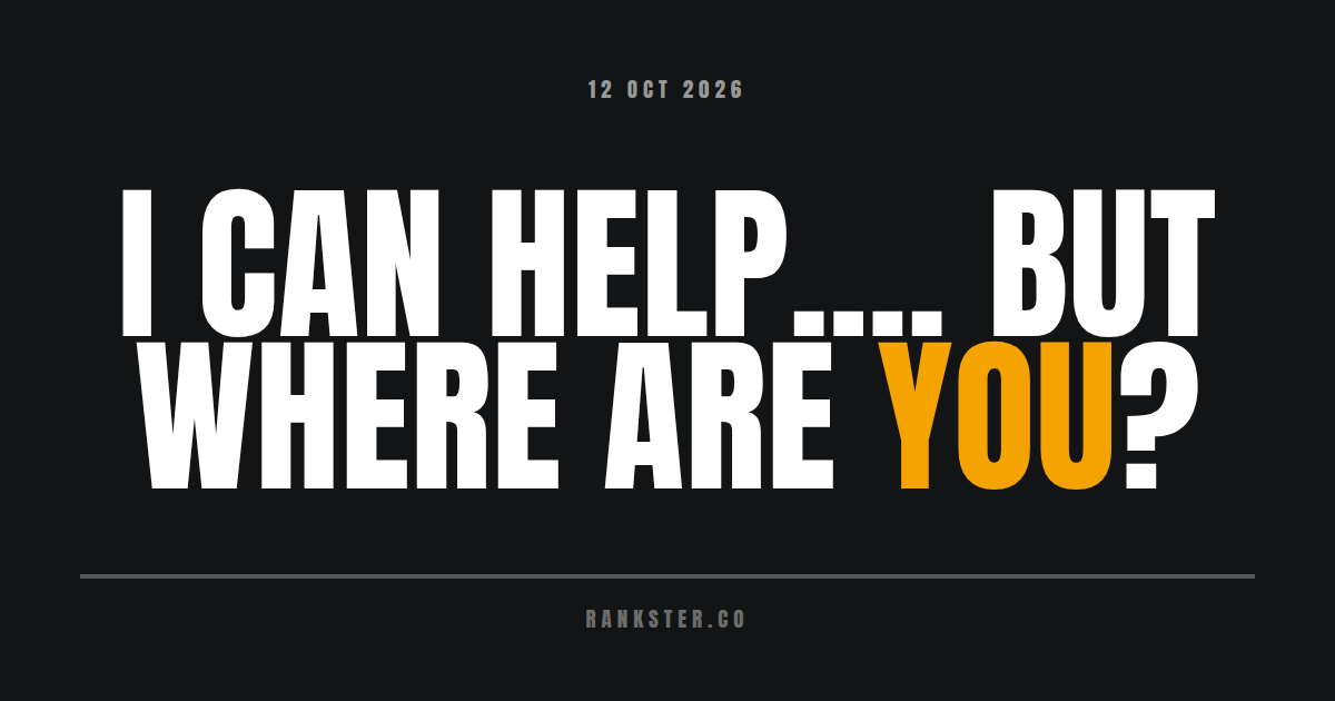 I can help.... but where are you?